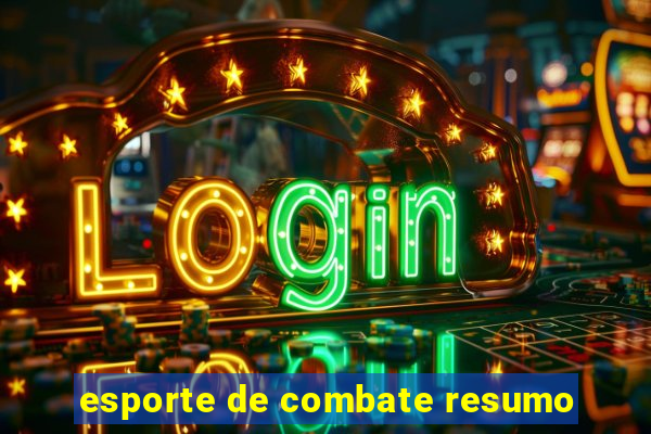 esporte de combate resumo